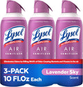 Lysol Air Sanitizer Spray, for Air Sanitization and Odor Elimination, Lavender Sky Scent, 10 Fl. Oz (Pack of 3)