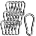 Carabiner 3 Inch Spring Snap Hook, 16Pcs M8 5/16 Inch Spring Snap Hook Quick Link for Camping Hiking, 500LBS Holding Capacity Heavy Duty Steel