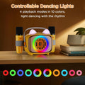 Mini Karaoke Machine for Kids, Portable Bluetooth Speaker with 2 Wireless Microphones, Toys Gift for Girls and Boys Birthday Party Gifts for