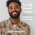 Premium Unscented Beard Oil & Comb Set - Thickens and Softens Beard, Relieves Itch & Dry Skin, 100% Natural, Fast-Absorbing Formula - Perfect for