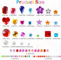 2774Pcs Gem Stickers Jewels for Crafts - Self Adhesive Rhinestone Jewel Stickers, Stick on Gems Rhinestones for Crafts, Acrylic Bling Heart