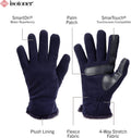 Isotoner Womens Stretch Fleece Gloves with Microluxe Lining and Smart Touch Technology