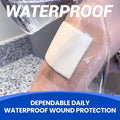Large Waterproof Bandages 4X4 Silicone Foam Dressing for Sensitive Skin Wound Care, Adhesive Cohesive Pad with Border for First Aid, 10 Packs,