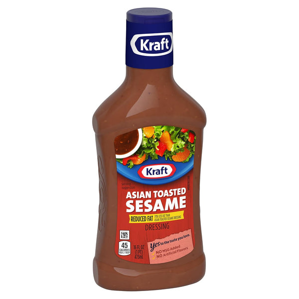 Kraft Reduced Fat Asian Toasted Sesame Dressing, 16 Fl Oz Bottle