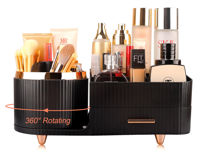Makeup Organizer for Vanity, Cosmetic Display Case with Drawers, Fits Makeup, Skincare Products, Brushes, Lipsticks, and Other Accessories,