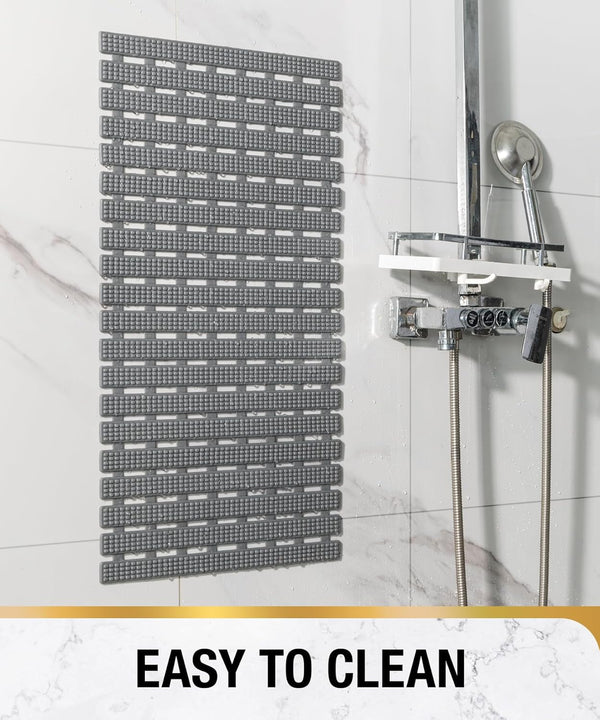 HITSLAM Shower and Bathtub Mat Non Slip, 27X15 Inch Bath Mat for Tub, Quick Drain Bath Tub Mat, Shower Floor Mat with Suction Cups, Bathroom