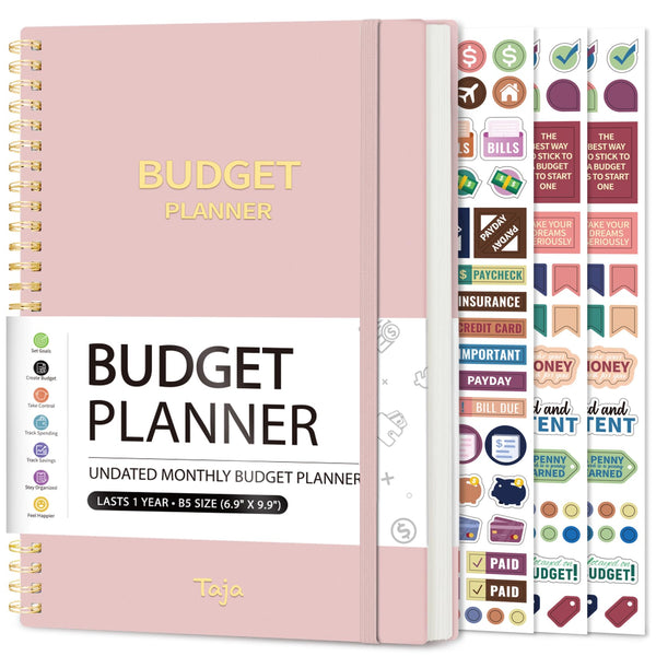 Budget Planner - Monthly Budget Book with Expense Tracker Notebook, Undated Bill Organizer & Finance Planner to Take Control of Your Money,