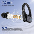 Wireless Earbuds Bluetooth 5.4 Headphones Sports, 75H Stereo Deep Bass over Ear Buds with Earhooks, Bluetooth Earbuds with 4 ENC Mic, LED Display,