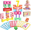 Wooden Number Building Blocks,20Pcs Stacking Toys for 3+ Years Old Kids,Educational Montessori Learning Toys,Counting Math Balance Competition