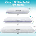 Memory Foam Pillows for Side, Back and Stomach Sleepers, Bed Pillow with Washable Cover and Breathable Mesh, Bed Pillow for Sleeping King Size (Grey)