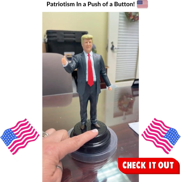 Talking Donald Trump Figure Speaks Multiple Lines in Donalds Real Voice - Trump Fathers Day, Presidential Desktop Collection, Unique Patriotic Dad
