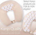 Kanjo Memory Foam Acupressure Neck Pillow - High Density Memory Foam Core - Travel Accessory Pillow - Relieves Neck Pain and Back Pain - Includes