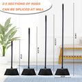 54 Inch Long Metal Handle Household Broom - Adjustable Heavy-Duty Broom for Indoor and Outdoor Cleaning, Suitable for Homes, Garages, Kitchens,
