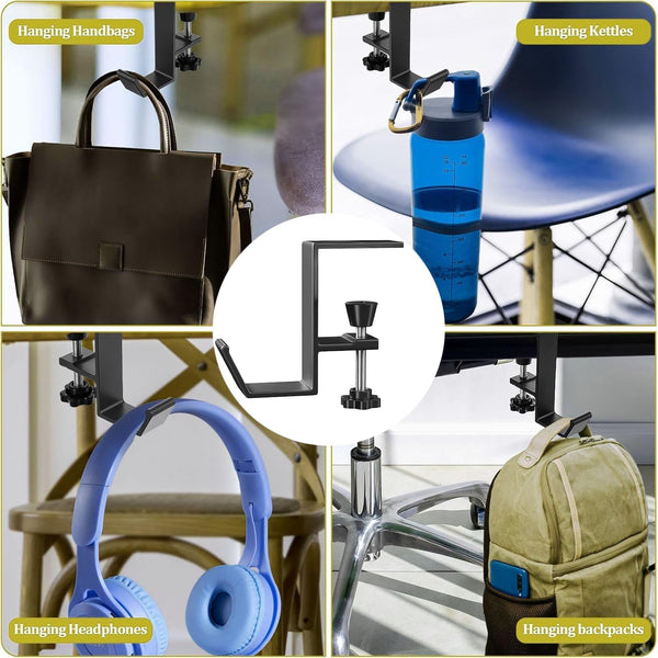 JAKO Headphone Stand - Aluminum Alloy Headphone Holder, Under Headset Stand for Desk Fit for PC Gaming Headset Hanger Hook Suitable for Office,