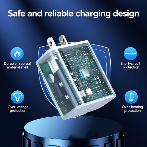 Dayaoncy Compatible with Iphone 16/15 Charger Fast Charging, 20W USB C Wall Charger with 3Pack 10FT USB C to C Cable, Type C to Type C Fast
