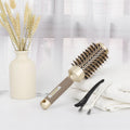 AIMIKE round Brush for Blow Out, Medium round Hair Brush Nano Thermal Ceramic & Ionic Tech, for Blow Drying & Styling, Curling and Shine - 2.9
