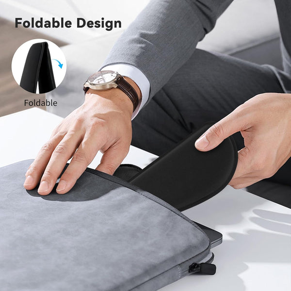 Zibly Ergonomic Gel Memory Foam Keyboard Wrist Rest & Mousepad Rests for Computer, Silky Wrist Rest for Typing, Laptop, and Mouse Desk Pads