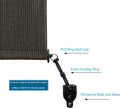 Sun Shade Parts Bungee Kit and End Cap,Weather Resistance,For Coolaroo Exterior Roller Shade,Outdoor Blinds,Roller Shades (Bungee Kit-2 Sets, Brown)