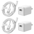 Iphone Charger [Mfi Certified] Long 2 Pack 10FT Lightning Cable Cube Iphone Charging Transfer Cord Cable with USB Plug Wall Charger Block Travel