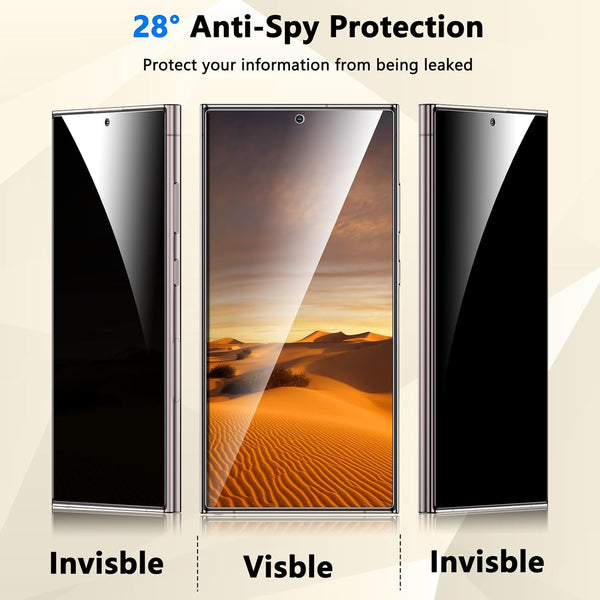 Fotbor for Samsung Galaxy S24 Ultra 28Â° Privacy Screen Protector with [3S Installation Frame], Case Friendly 9H+ Tempered Glass 2Pack