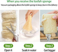 Natural Loofah Sponge Shower Organic Luffa Bath Loofa Exfoliating Body Scrubber Loofah for Men Women Adults Back Face Body Skin SPA Care - 6 Pieces