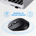 Cimetech Wireless Mouse, 2.4G Wireless Ergonomic Optical Mouse, Slim Silent Mouse with USB Receiver and 3 Adjustable DPI Cordless Computer Mouse