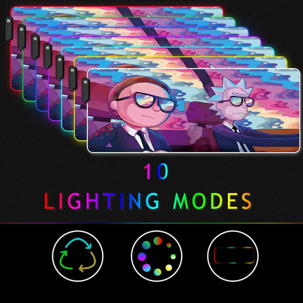 RGB Mouse Pad LED Light Gaming Mouse Pad with Rubber Base Colorful Computer Carpet Desk Mat for PC Laptop (31.5 11.8 Inch) (80X30 Rgmomo)