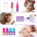 Hollyhi 58 Pcs Kids Makeup Kit for Girl, Princess Toys Real Washable Cosmetic Set with Mirror, Kids Makeup Sets for Girls, Play Make up Birthday