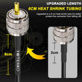 RG58 Coaxial Cable 49.2Ft, CB Coax Cable, UHF PL259 Male to Male Coaxial 50 Ohm Coax Low Loss for HF VHF CB Radio, Ham Radio, SWR Meter, Scanner,