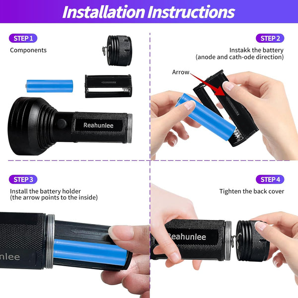 Air Conditioner UV Dye Leak Detector, Pro Auto Oil AC UV Dye Leak Test Detection Tool Kit 68 LED A/C UV Flashlight Detector with Protective Glasses