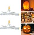 Set of 2 Accessory Cord with One Led Light Bulb 6Ft Blow Mold Light Indoorstring Lights, C7 Lamp with Spare Fuse Forhalloween and Christmas