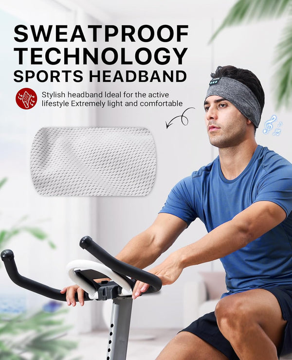 Perytong Sleep Headphones Wireless, Bluetooth Sports Headband Headphones with Ultra-Thin HD Stereo Speakers Perfect for