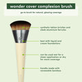 Ecotools Wonder Cover Complexion Brush, Makeup Brush for Flawless Foundation Application & Blending, Full Coverage Base Brush, Eco-Friendly,