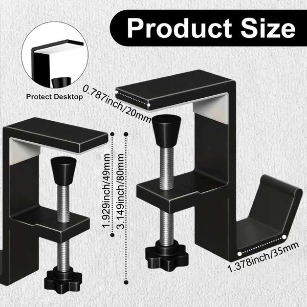 JAKO Headphone Stand - Aluminum Alloy Headphone Holder, Under Headset Stand for Desk Fit for PC Gaming Headset Hanger Hook Suitable for Office,