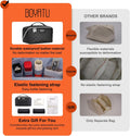 BOYATU Travel Makeup Bag Organizer Cosmetic Bag: 3 Pcs Set Make up Bags for Women with Handle - Waterproof Vegan Leather Toiletry Bags with