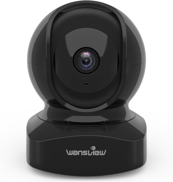 Wansview Security Camera Indoor, 360 Degree Wifi Home Security Cameras for Pet/Dog/Nanny, 2 Way Audio Night Vision, Works with Alexa, with TF Card