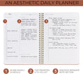 Beautiful Daily Planner and Notebook with Hourly Schedule - Aesthetic Spiral to Do List Notepad to Easily Organize Your Tasks and Appointments -