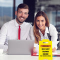 MBL Funny Team Office Gifts - Funny Fun Gag Desk Warning Caution Sign Cubicle Decor for Coworker Teammate Employee Boss Birthday Christmas White