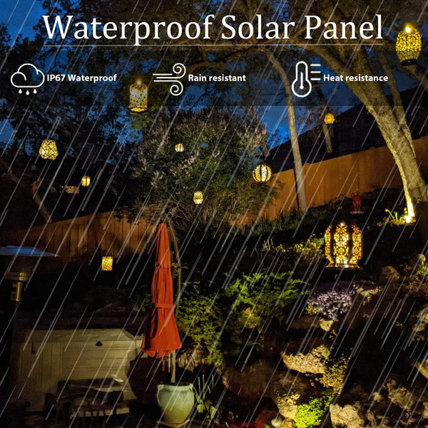 Replacement Solar Light Parts, 2 Pack Solar Lights Replacement Top 3.15In, 8 Lumens LED Solar Panel Lantern Lid Lights, Outdoor Lantern Solar