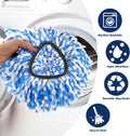 Mop Head Replacement, 3 Pack Spin Mop Refill Replace Head Compatible Rinseclean 2-Tank System, Microfiber Machine Washable