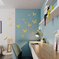 SAOROPEB 3D Butterfly Wall Decor - 48 Pcs, 4 Styles, 3 Sizes, Gold Butterfly Decorations for Birthday & Party Celebrations, Removable Stickers