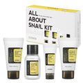 COSRX All about Snail Mucin Korean Skin Care Set, Mini Travel Essentials, Travel Size Gift Set with Snail Mucin Face Wash, Serum, Moisturizer &