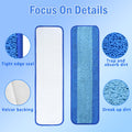 4 Pack Microfiber Cleaning Pad for Bona Mop, Reusable Spray Mop Pads Refills for Multi-Surface Floors, Washable Microfiber Mop Replacement Heads
