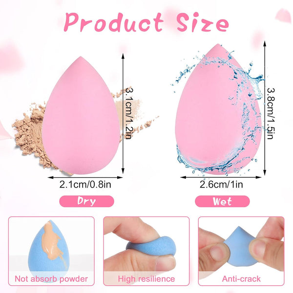 40Pcs Mini Beauty Blender Multi Colored Makeup Sponge Professional Beauty Blender Sponge Super Soft Facial Makeup Tools for Foundation, Powder, Liquid