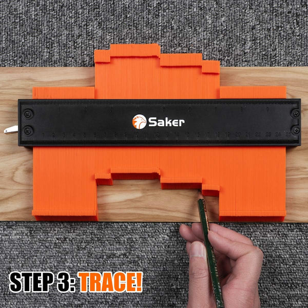 Saker Contour Gauge (10 Inch) Profile Tool-Adjustable Lock Father'S Day Gift for Men Women Dad Him Boyfriend Husband-Precisely Copy Irregular