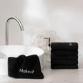 Arkwright Makeup Towels - Pack of 6 - Ultra Soft & Gentle Microfiber Coral Fleece Washcloth Face Make up Remover, Reusuable Eraser Cloth