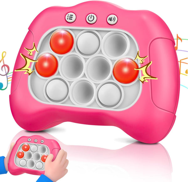 Quick Push Game?Pop Game Fidget Toys, Fast Push Bubble Game, Handheld Puzzle Game Sensory Toys ?Light up Push Pop Game for Kids 3-12 Girls and