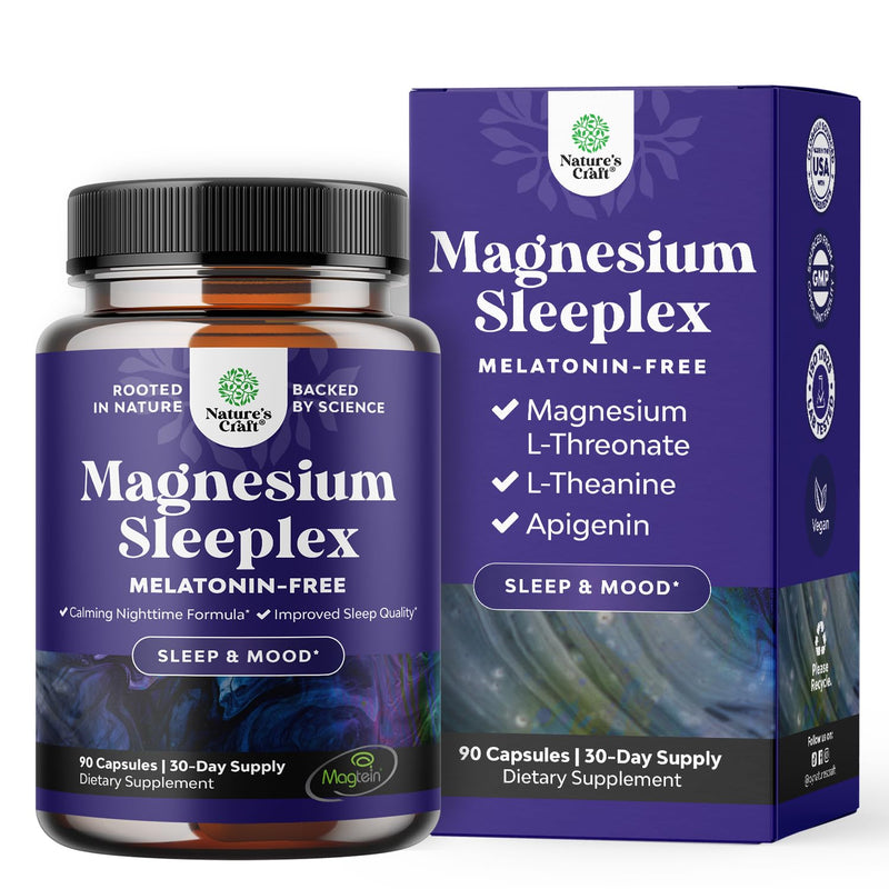 High Absorption Magnesium Sleep Supplement - Rest Support Magnesium Threonate Apigenin Theanine for Sleep and Rest for Women & Men - Mg Threonate