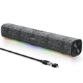 SOULION R100 Bluetooth Computer Speakers with Dynamic LED Light, USB Plug & Play PC Speakers with Switch Button, Clearly Sound Soundbar for