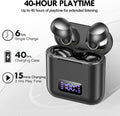 Kurdene Wireless Earbuds, Mini Bluetooth Call Noise Canceling Headphones with Mic 40H Playtime Deep Bass Stereo In-Ear Earbud Lightweight IPX5
